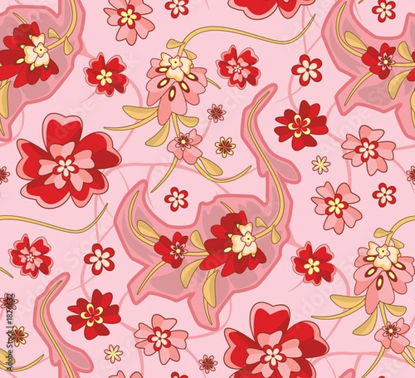Obraz seamless floral wallpaper pattern