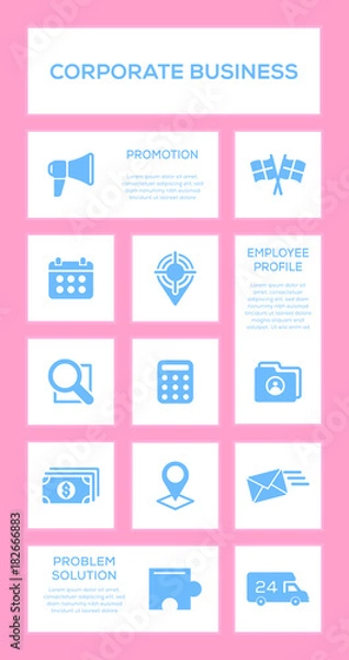 Obraz Corporate Business Icon Set