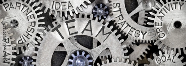 Obraz Koncepcja metalowych kół