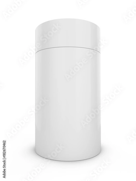 Obraz 3D Rendering Blank Advertising cylinder on white background