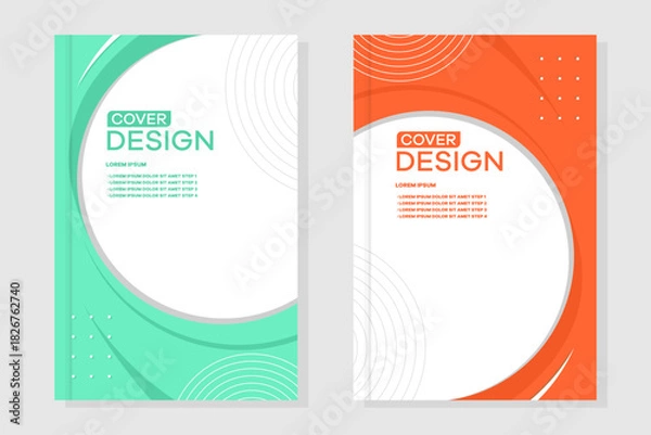 Fototapeta Cover design for annual report and business catalog, magazine, flyer or booklet vector template EPS 10