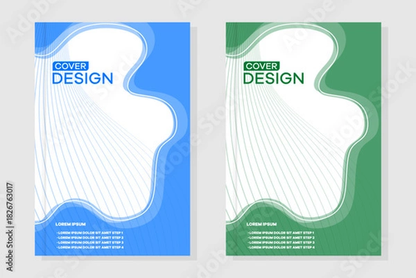 Fototapeta Cover design for annual report and business catalog, magazine, flyer or booklet vector template EPS 10