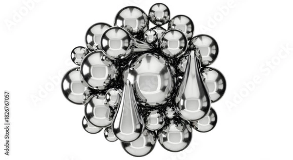 Fototapeta silver rings isolated on white background