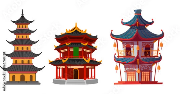 Obraz chinese temple roof