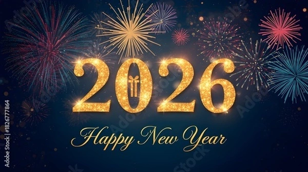 Obraz Golden 2026 New Year
