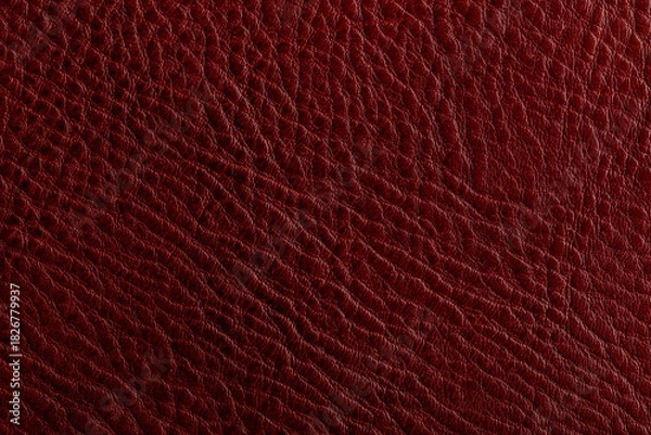 Obraz Red leather, closeup view of material texture