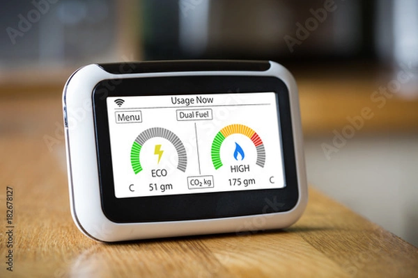 Obraz Smart Meter Showing Dual Fuel Carbon Emissions