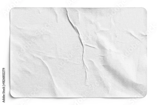 Obraz Wrinkled Flat White Sticker Texture