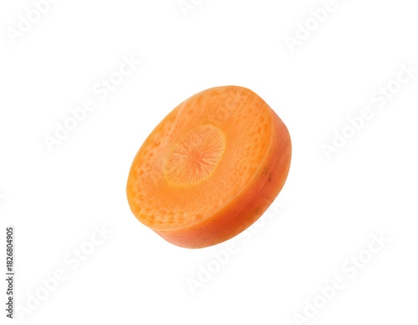 Obraz Falling Carrot Slice – Fresh Vegetable Action 