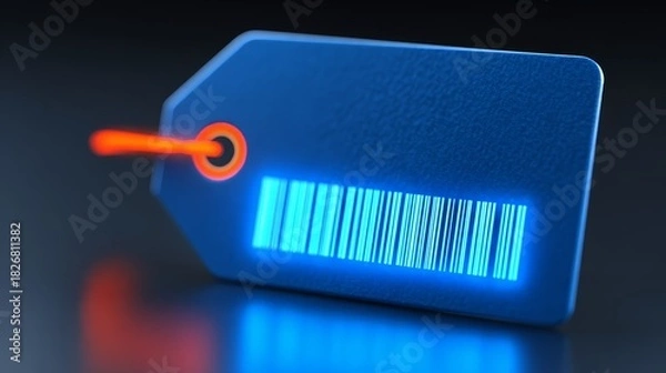 Fototapeta Barcodes layered on large identification code numerous identification marks form intricate digital design