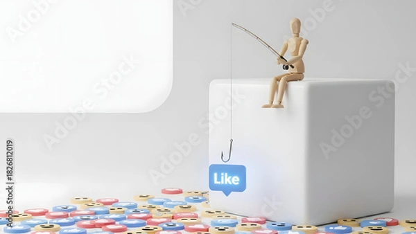 Obraz SNSマーケティングでいいねを獲得するビジネスイメージ