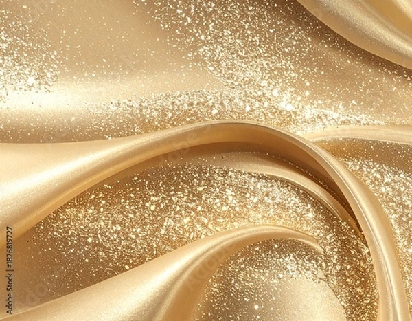 Fototapeta abstract background with golden waves