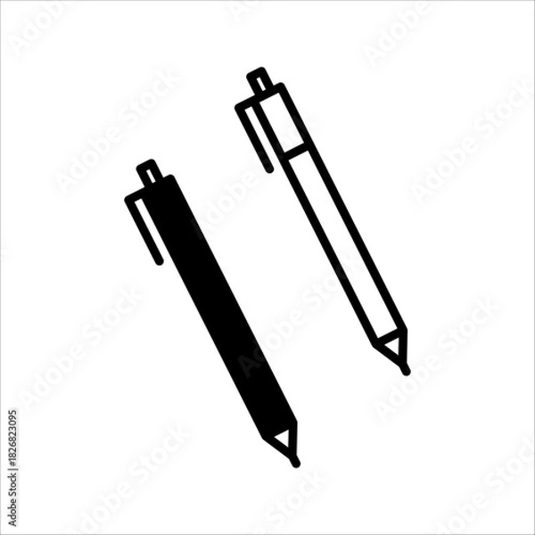 Obraz pity icon set black and white