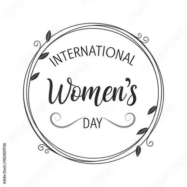 Obraz Celebrate International Women's Day with this elegant design for empowering campaigns, social media, and event decorations - a message of unity and strength