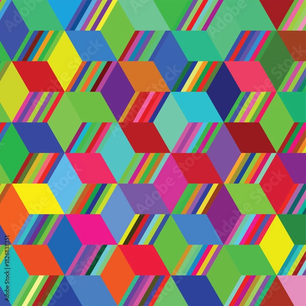 Obraz seamless geometric pattern, abstract geometric background, colorfull geometric background