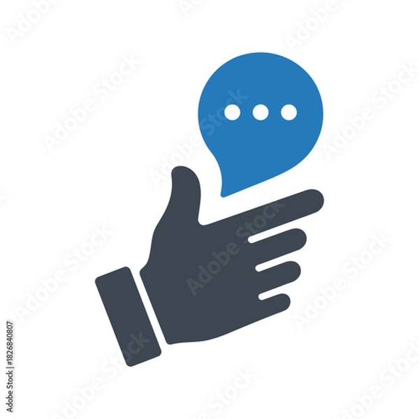 Obraz Chat message speech bubble icon. Text messaging bubble icon