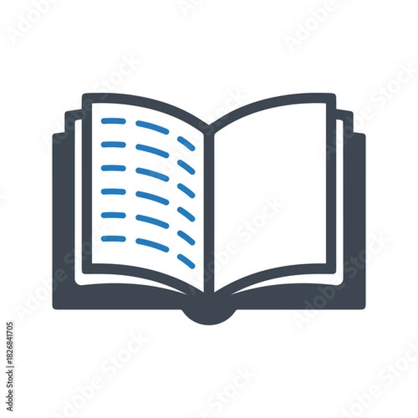 Obraz Book icon. Open book for reading icon