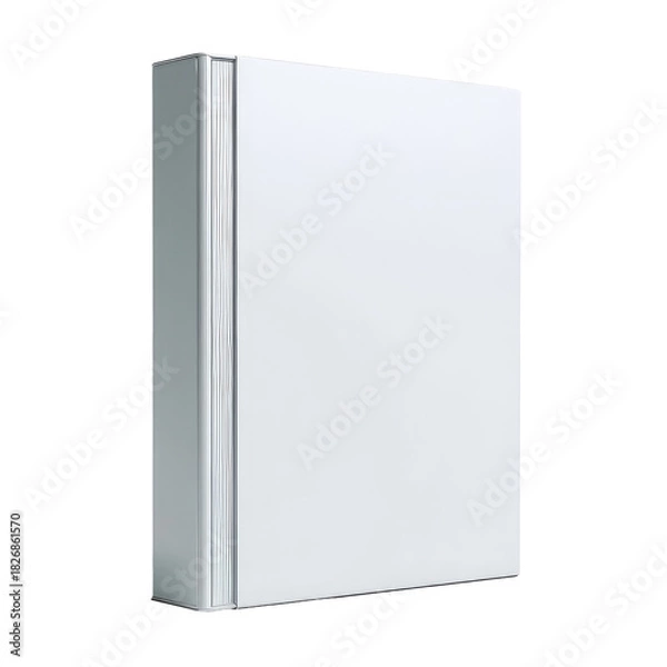 Fototapeta A pristine white rectangular object stands against a void background. The object is three-dimensional and appears glossy