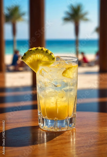 Fototapeta Beverage with ice. Generative AI