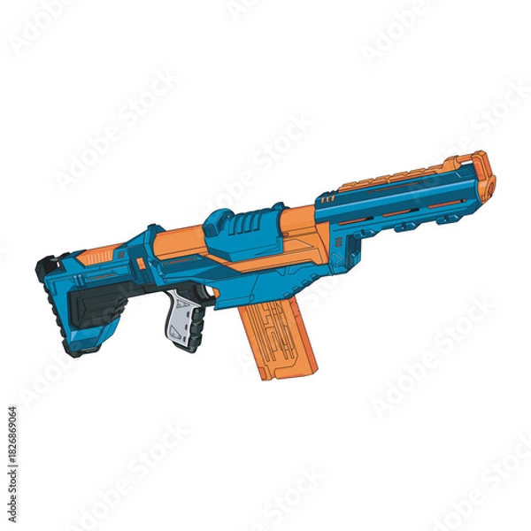 Fototapeta Hyperstrike Blaster Cartoon Vector Gun Illustration