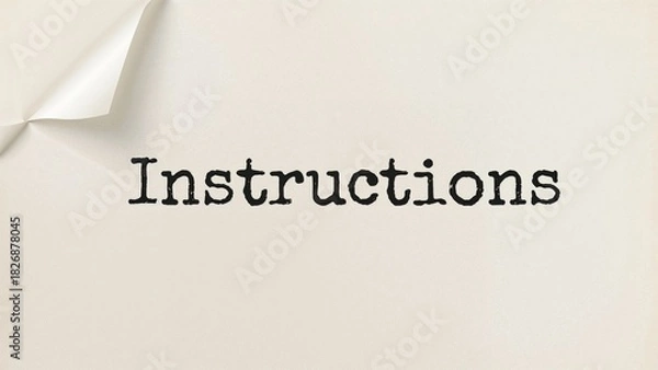Obraz Instructions
