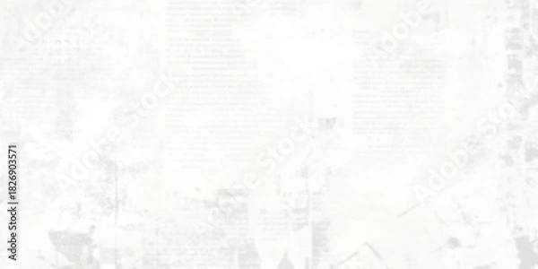 Fototapeta old newspaper background, blank grunge paper texture, dark news print pattern design with white grungy space for text, news backdrop