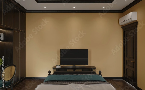 Obraz 3d render classic bedroom