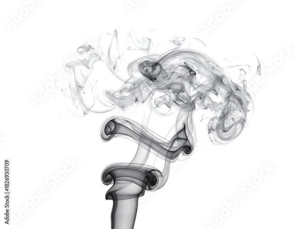 Obraz Abstract smoke trails swirling against a dark background creates artistic effect