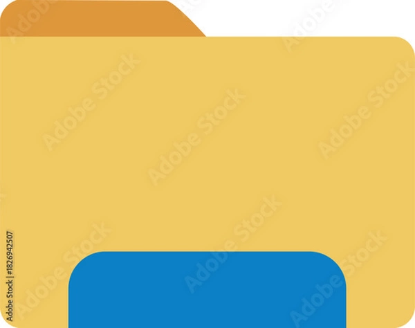 Obraz professional beige and blue computer folder icon for data organization and storage