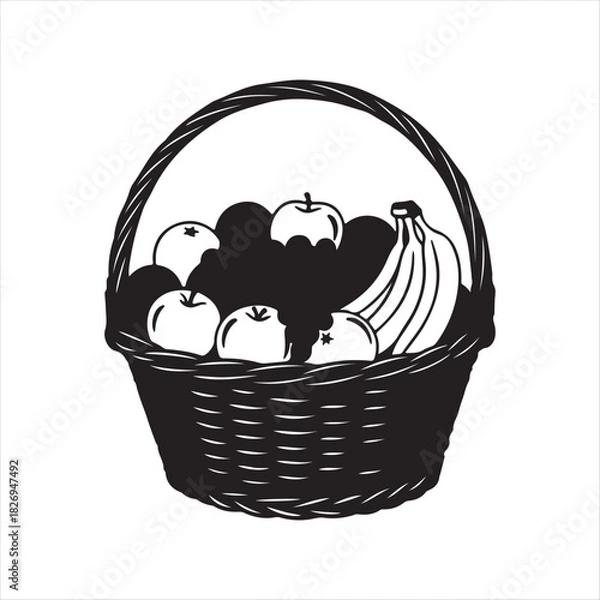 Obraz basket with fruits