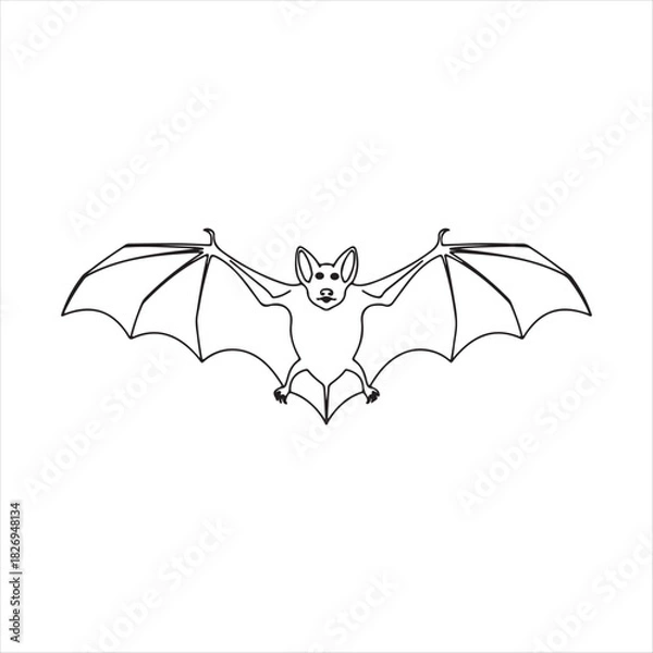 Obraz vector illustration of a halloween bat