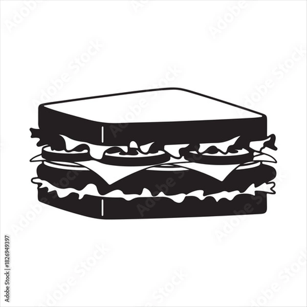 Obraz vector illustration of a sandwich