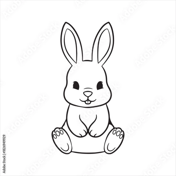 Obraz vector illustration of a rabbit