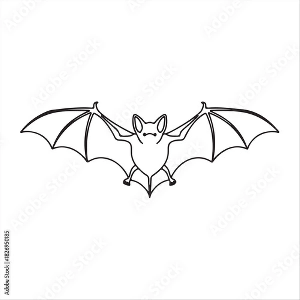 Obraz bat on a white background