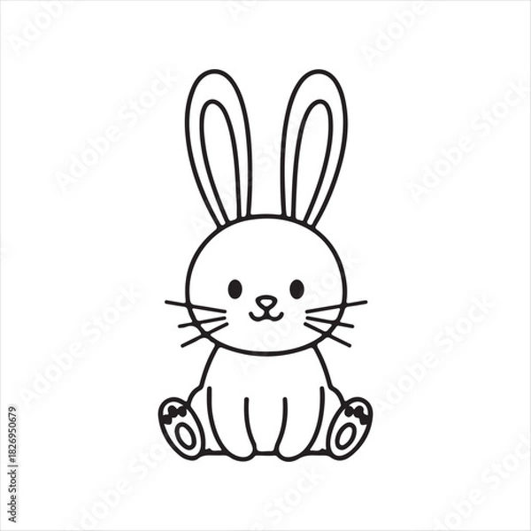 Obraz vector illustration of a rabbit