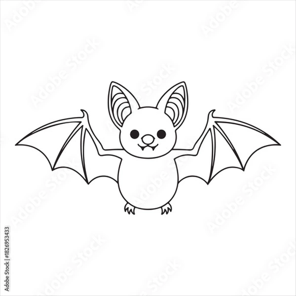 Obraz vector illustration of a halloween bat