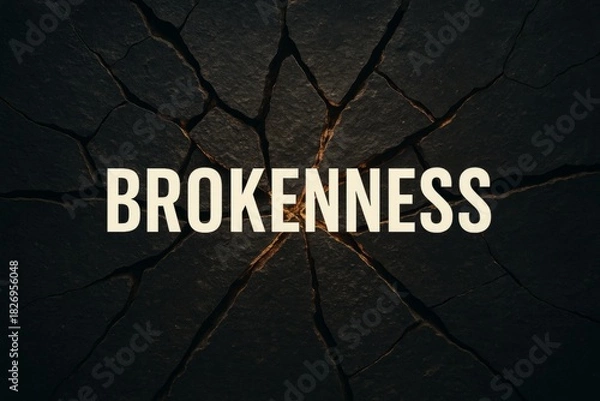 Obraz BROKENNESS” 3D shattered-stone artwork