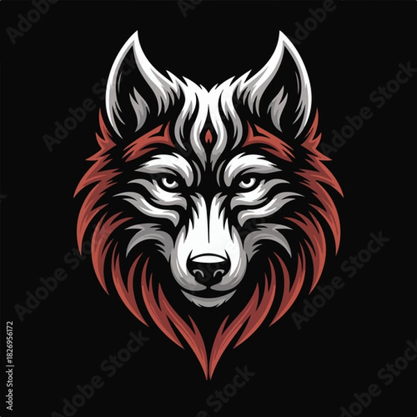 Obraz Tribal Wolf Head Vector Illustration