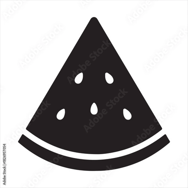 Obraz Watermelon line icon isolated  on white background