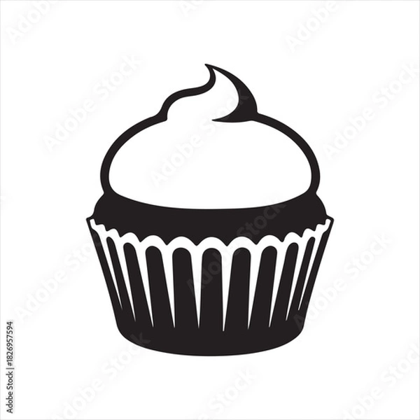 Obraz cupcake vector illustration