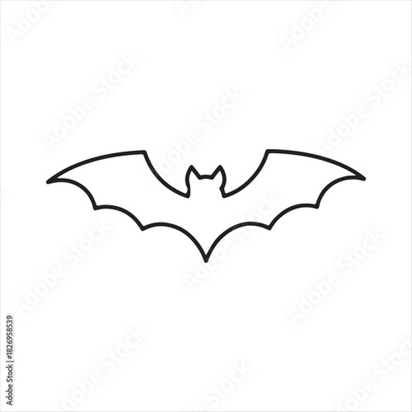 Obraz vector illustration of a halloween bat