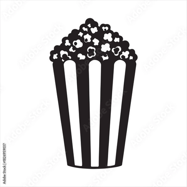 Obraz popcorn bucket overflowing on white background