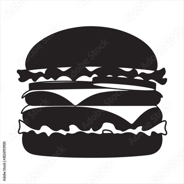 Obraz vector illustration of a hamburger
