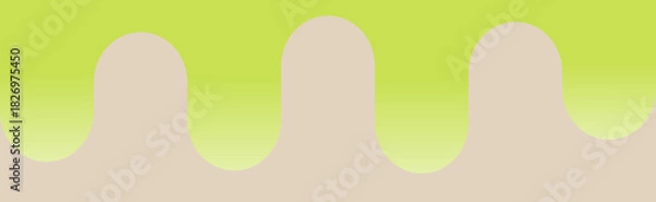 Obraz A green line with a white background. The line is curved and has a green and tan color