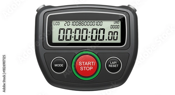 Fototapeta Digital Stopwatch with Transparent Background