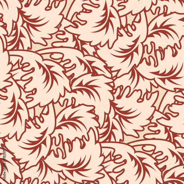 Obraz seamless leafy wallpaper pattern