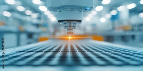 Obraz Precision Laser Cutting Technology in Modern Workshop