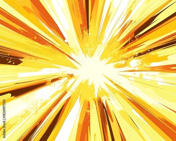 Obraz Explosive Burst with Radiant Flames and Dynamic Shockwaves in Motion