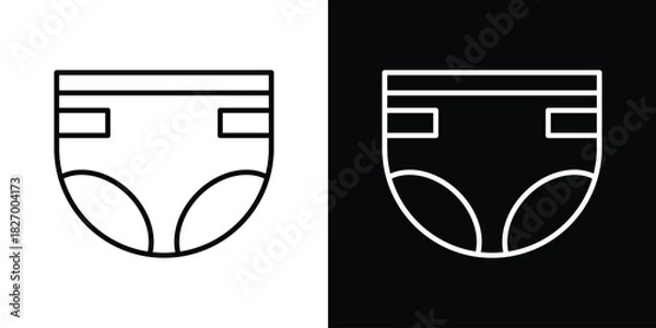 Obraz diaper icons vector. doodle. on a white background.