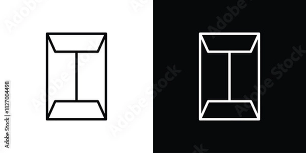 Fototapeta Document envelope icons vector. doodle. on a white background.
